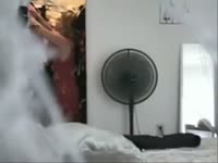 Brother watching her sister getting naked
